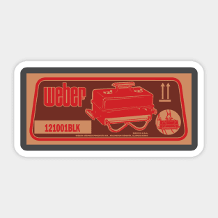 Weber Charcoal Go Anywhere vintage box Sticker